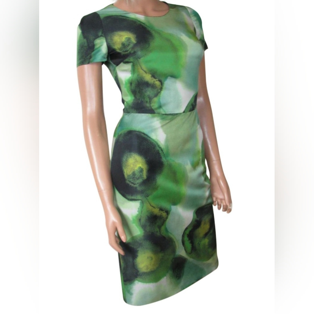 Burberry Prorsum green floral sheath dress size 38